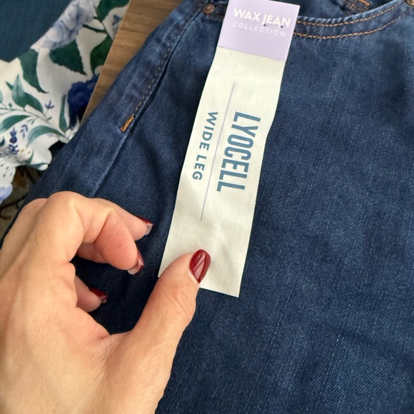 NWT Casual soft Wide-Leg Light Blue Denim Joggers - Picture 7 of 10